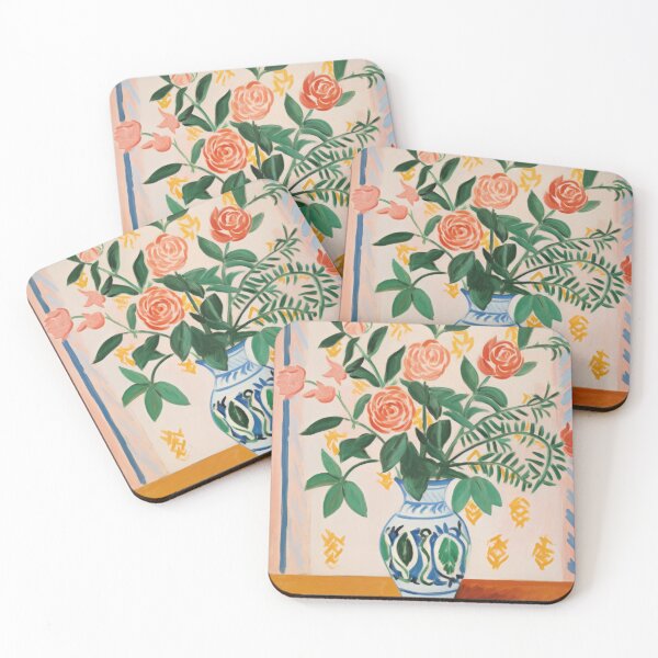 Item preview, Flowers on a Table 2 - Fauvist Interior Home painting  designed and sold by PaletaLuminosa.