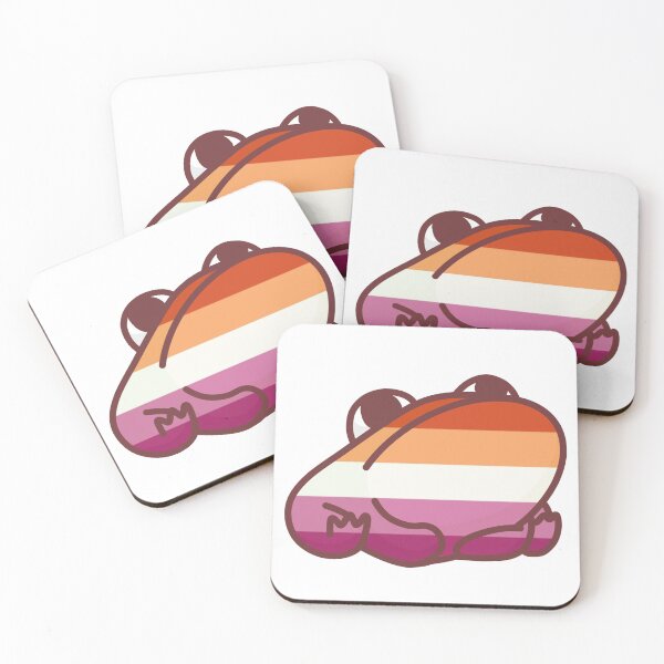 Item preview, lesbian pride frog designed and sold by inkteeth.