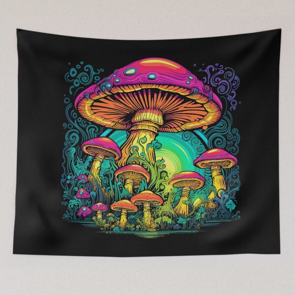 Item preview, Psychedelic Fungi Fantasia: Vibrant Mushroom Design Collection designed and sold by KaonDesign.