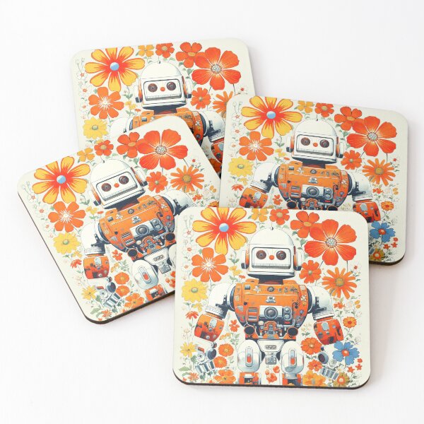 Item preview, Great flower power robot designed and sold by Robots-Retros.