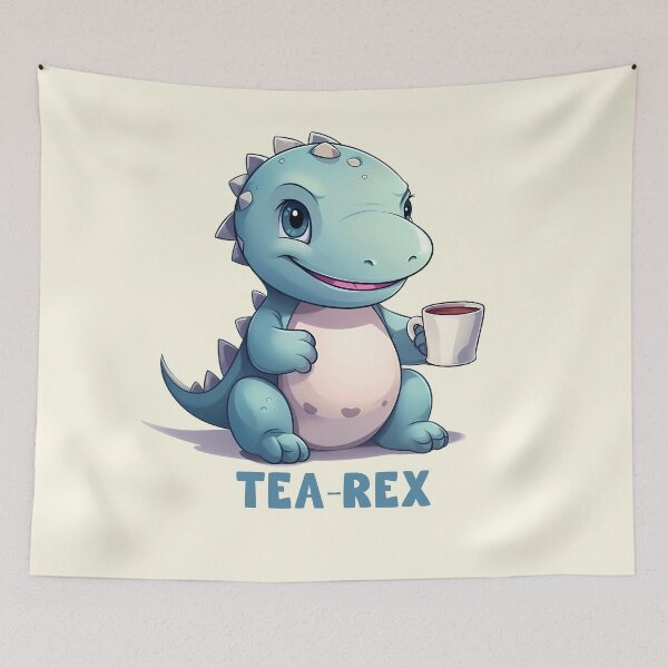 Item preview, Tea-Rex: A Playful Dinosaur Sipping Tea designed and sold by BNCH44.