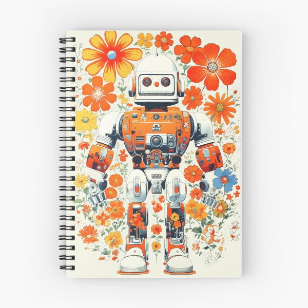 Item preview, Great flower power robot designed and sold by Robots-Retros.