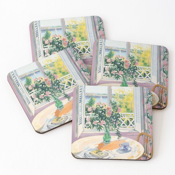 Item preview, Open Window with Flowers  - Fauvist Interior Home painting  designed and sold by PaletaLuminosa.