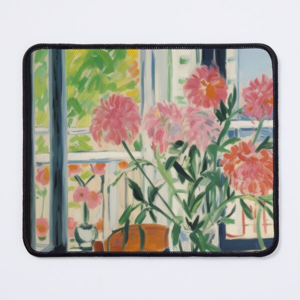 Item preview, Open Window with Flowers and Beer  - Fauvist Interior Home painting  designed and sold by PaletaLuminosa.