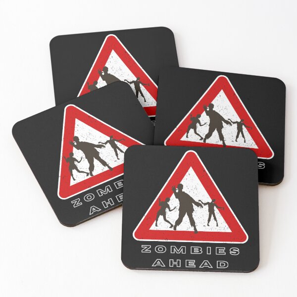 Item preview, warning zombies ahead designed and sold by VolcanRaven.