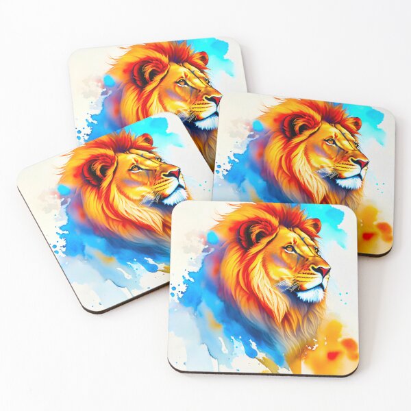 Item preview, Lion watercolor art designed and sold by bouinga.