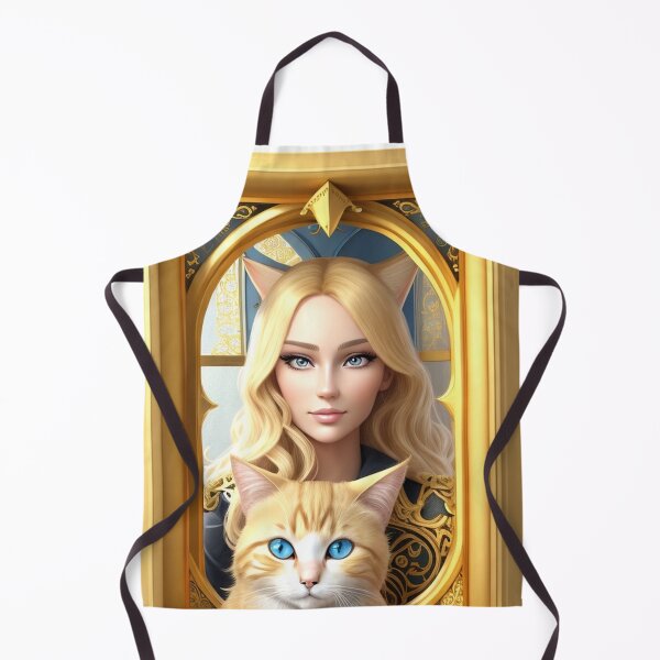 Item preview, Oil painting,Cat and girl,kitty,wall panel Fame designed and sold by GLORY-LIFE.