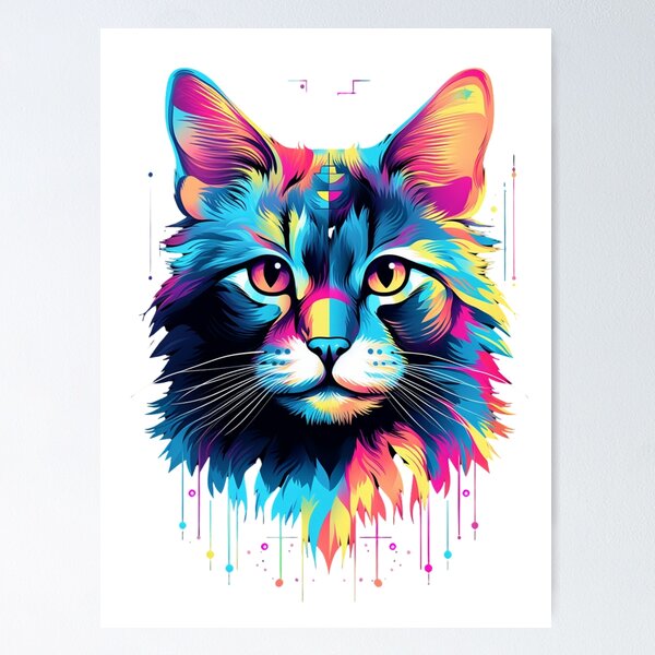 Cat therian, Gray cat Poster for Sale by HugoArtistic