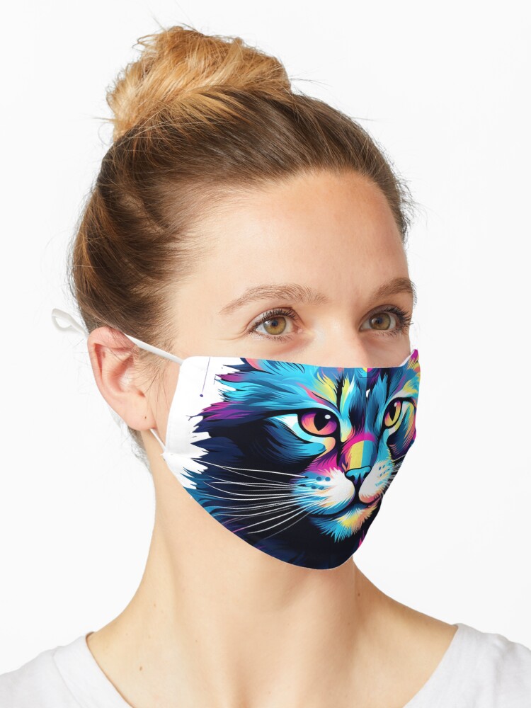 Cat Mask Rave Festival Cosplay Animal Latex Mascara Head Hood