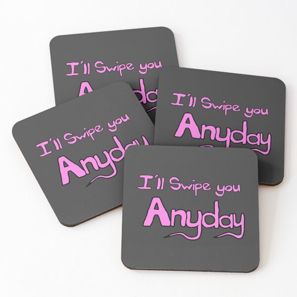 Item preview, Ill swipe you anyday (Pink and black) designed and sold by Hypnotees.