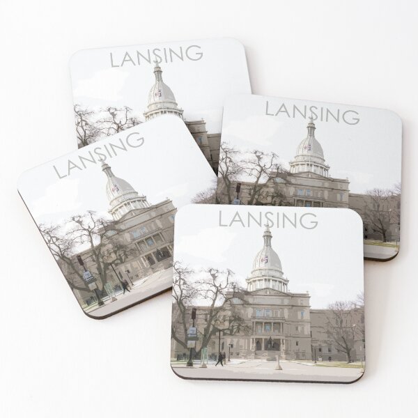 Item preview, Lansing, Michigan, USA, Print designed and sold by summattodraw.