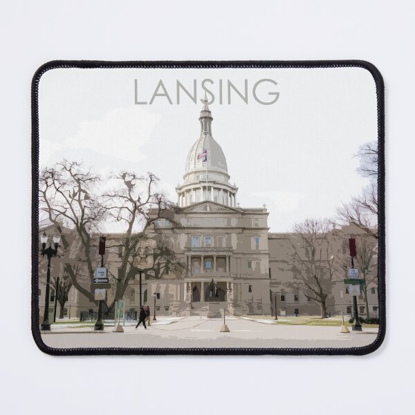 Item preview, Lansing, Michigan, USA, Print designed and sold by summattodraw.