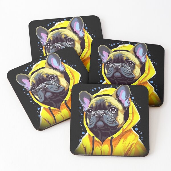 Item preview, French Bulldog in Yellow Raincoat designed and sold by ARTficiallyAnon.