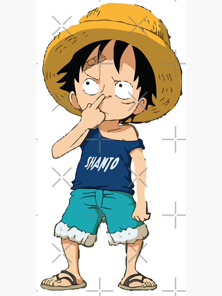 nose picking luffy Magnet for Sale by girlslove