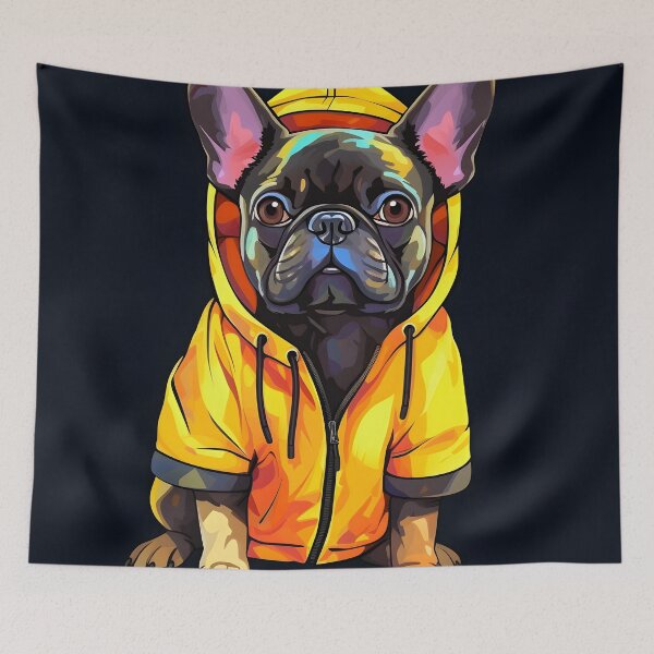 Item preview, French Bulldog in Yellow Raincoat designed and sold by ARTficiallyAnon.
