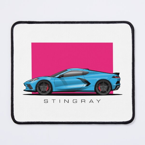 Item preview, Chevy Corvette C8 Blue Illustration designed and sold by blackdogshop.
