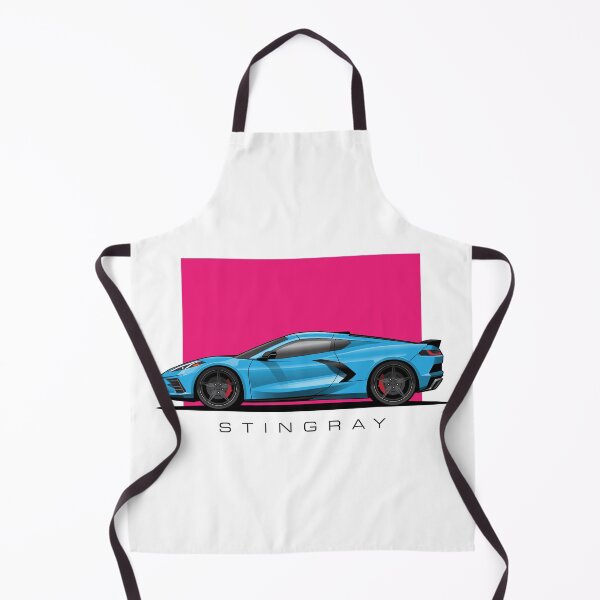 Item preview, Chevy Corvette C8 Blue Illustration designed and sold by blackdogshop.