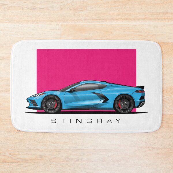 Item preview, Chevy Corvette C8 Blue Illustration designed and sold by blackdogshop.