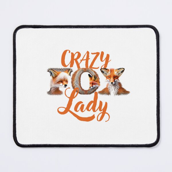 Item preview, Crazy FOX Lady (with Foxes in the letters) designed and sold by jazzydevil.
