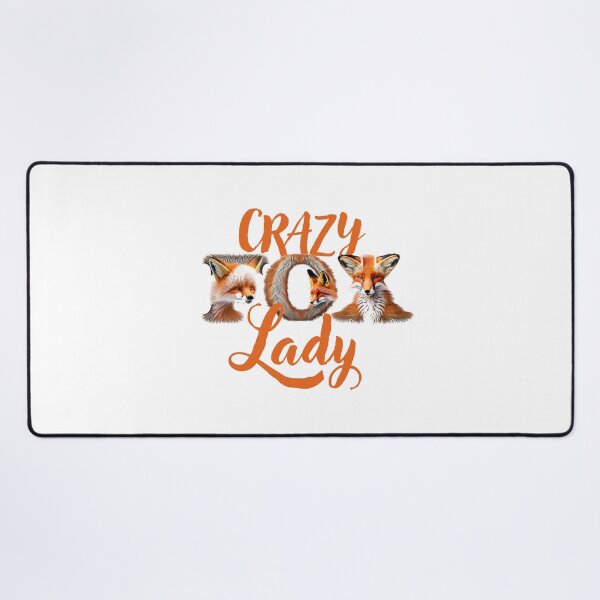 Item preview, Crazy FOX Lady (with Foxes in the letters) designed and sold by jazzydevil.