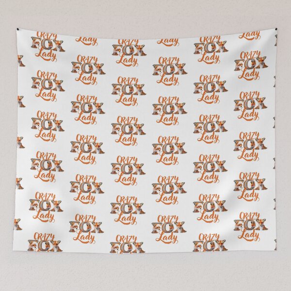 Item preview, Crazy FOX Lady (with Foxes in the letters) designed and sold by jazzydevil.