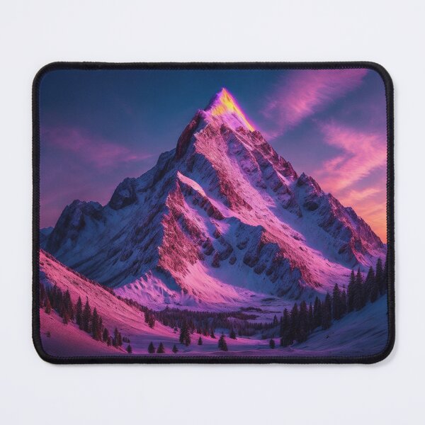 Item preview, A Breathtaking Mountain Vista with the Highest Peak Illuminated by the Vibrant Colors of Alpenglow, Ai Generated Art designed and sold by AiGens.