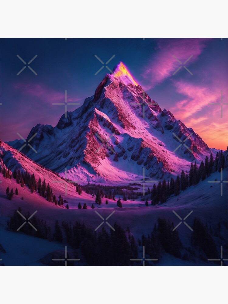 Alpenglow at Big Sky - Mountain Painting