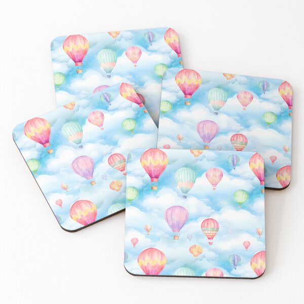 Item preview, Watercolour Hot Air Balloons Seamless Pattern designed and sold by PatternStudios.