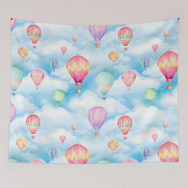 Item preview, Watercolour Hot Air Balloons Seamless Pattern designed and sold by PatternStudios.
