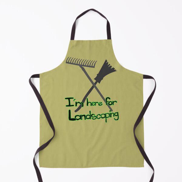 Item preview, I'm here for landscaping (Rake and broom green) designed and sold by Hypnotees.