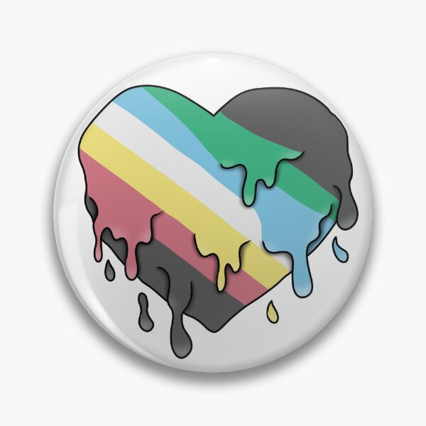 Item preview, Disability pride flag melting heart  designed and sold by Becky-Marie.