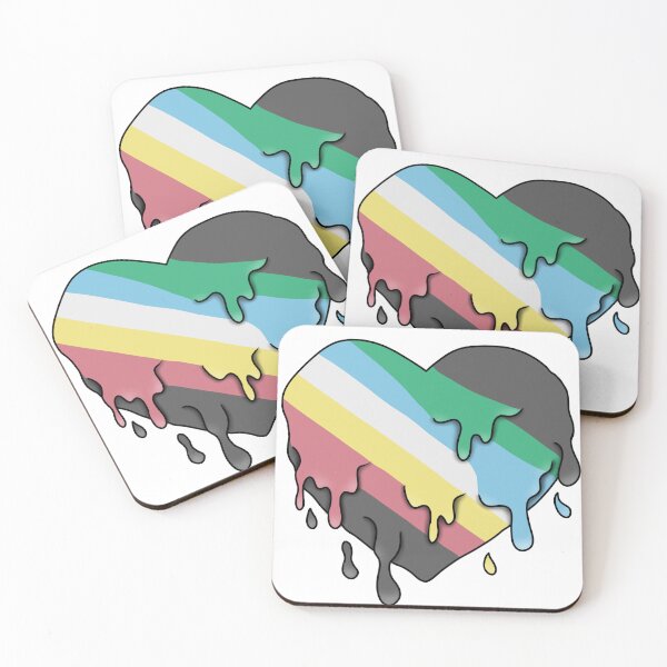 Item preview, Disability pride flag melting heart  designed and sold by Becky-Marie.