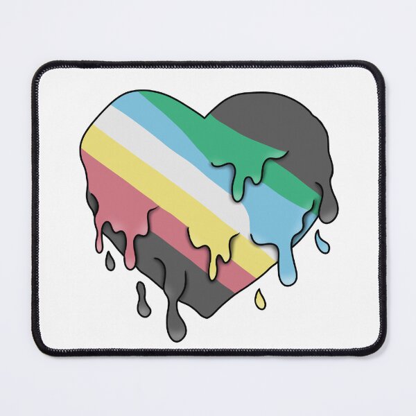 Item preview, Disability pride flag melting heart  designed and sold by Becky-Marie.