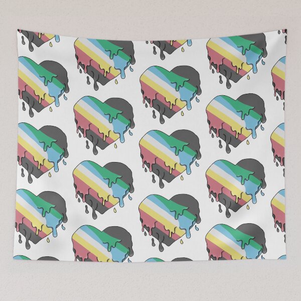 Item preview, Disability pride flag melting heart  designed and sold by Becky-Marie.
