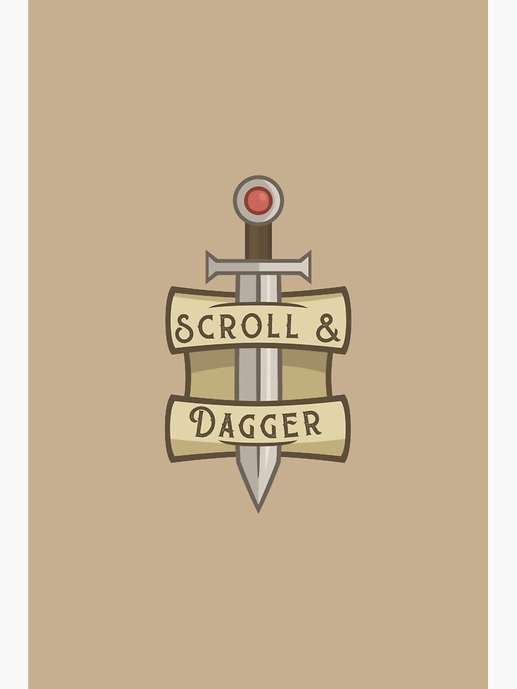 Thumbnail 3 of 3, Sticker, Scroll & Dagger Logo designed and sold by scrollanddagger.