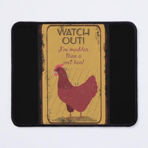 Item preview, Madder than a wet hen | vintage sign designed and sold by rose-michele.