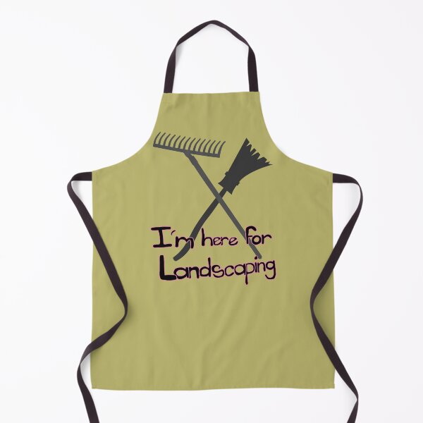 Item preview, I'm here for landscaping (Rake and broom pink) designed and sold by Hypnotees.