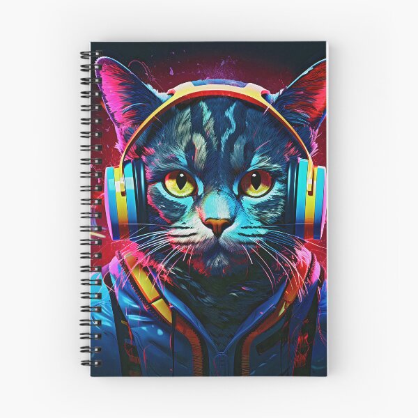 Item preview, Cat Wearing Headphones Logo designed and sold by CoolHippoQuotes.