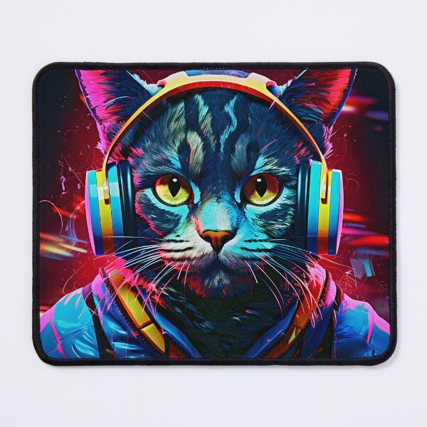 Item preview, Cat Wearing Headphones Logo designed and sold by CoolHippoQuotes.