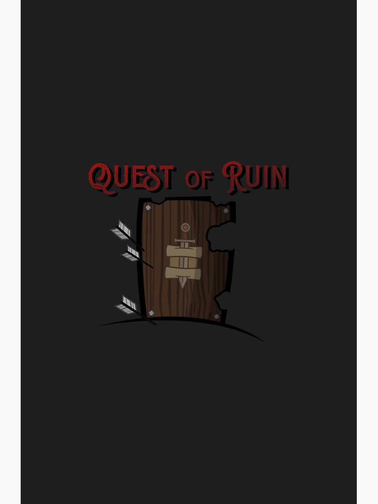 Thumbnail 3 of 3, Sticker, Quest of Ruin Logo designed and sold by scrollanddagger.