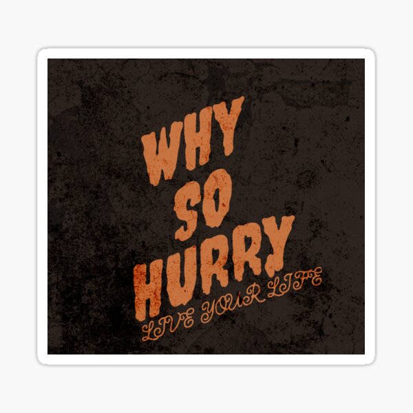 why so hurry Sticker