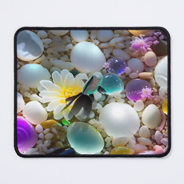 Item preview, pretty pebbles and flowers in the fish tank designed and sold by ritusdesigns.