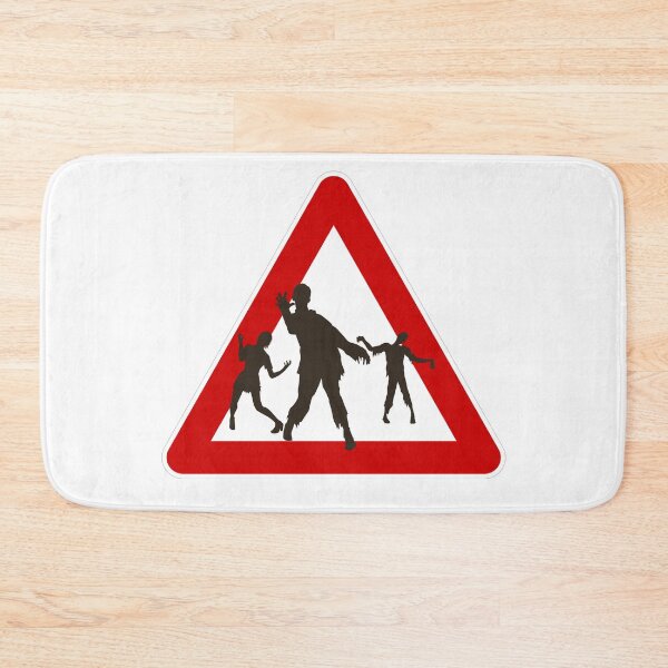 Item preview, Warning sign zombies area designed and sold by VolcanRaven.
