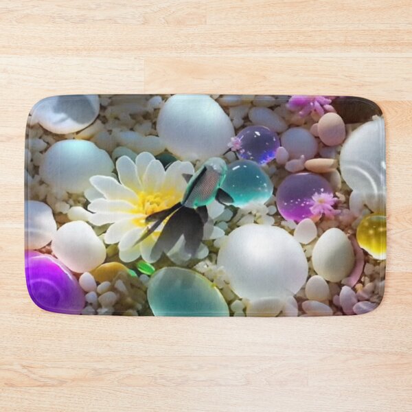 Item preview, pretty pebbles and flowers in the fish tank designed and sold by ritusdesigns.