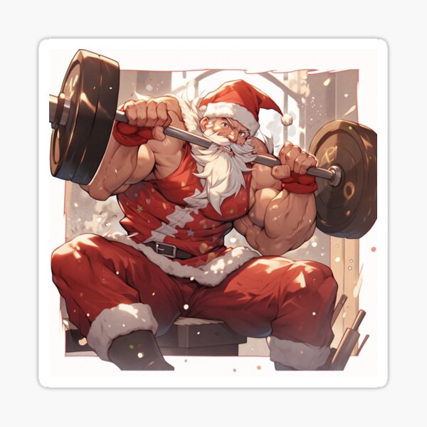 Christmas Weightlifting Gym Rat' Sticker