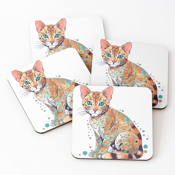 Artikelvorschau, Cat Breed Artwork: Playful Ocicat Print for Feline entworfen und verkauft von DooodleGod.