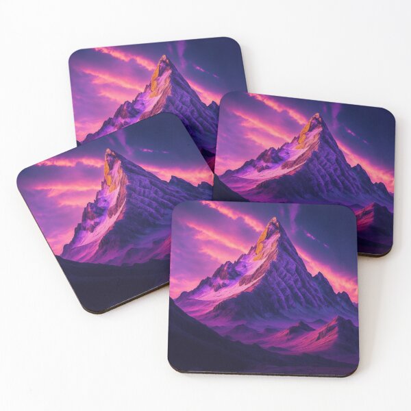 Item preview, A Dramatic Alpenglow Painting the Mountain Peak with Shades of Pink, Purple, and Orange, Casting a Spellbinding Atmosphere, Ai Generated Art designed and sold by AiGens.