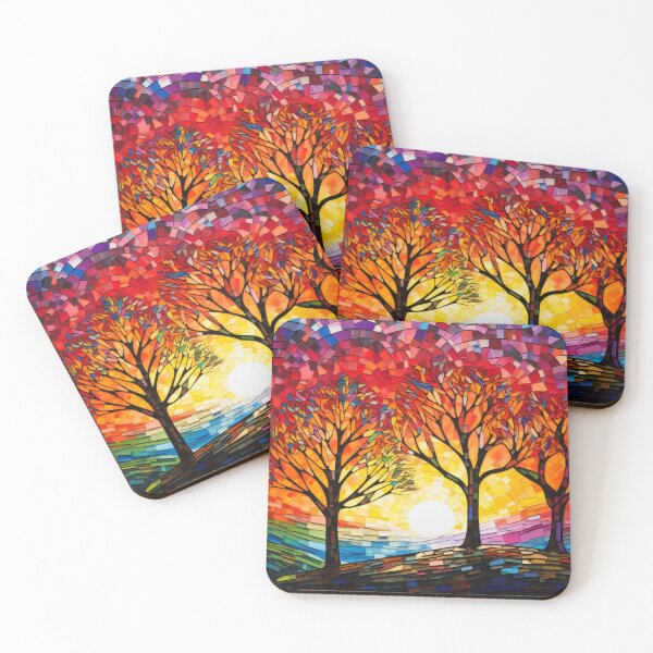 Item preview, Beautiful abstract autumn forest at sunset designed and sold by MargaretWiktor.