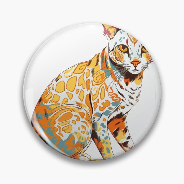 Item preview, Cat Breed Artwork: Playful Ocicat Print for Feline designed and sold by DooodleGod.
