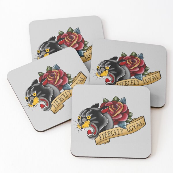 Item preview, Old School Traditional Rose and Panther Tattoo - Fiercely Loyal  designed and sold by Art-Speaks.